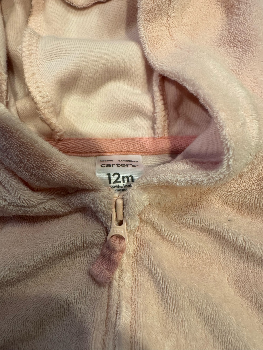 Carters terry baby outfit size 12 months - Picture 3 of 4